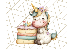 Cute Dessert Unicorn PNG Clipart with Cupcakes &amp; Candies Product Image 4