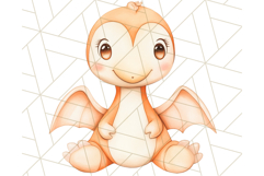Cute Pastel Dinosaur Clipart PNG for Nursery Art, Baby Decor Product Image 4