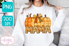 Fall Mama sublimation PNG, Fall shirt front and back PNG Product Image 3