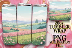 Vibrant Nights 20oz tumbler wrap, Spring Product Image 1