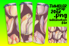 CUSTOM 20oz Tumbler PNG Artwork , Flower Pattern Product Image 1