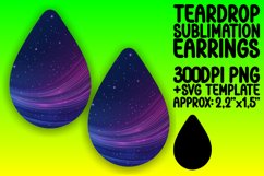 Gradient Design Teardrop Earrings for Sublimation Art Product Image 1