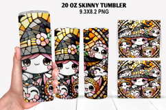 Skinny Tumbler 20oz Wrap Design,Halloween Tumbler PNG Design Product Image 1