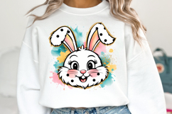 Bunny Easter Clipart, Happy Easter Sublimation PNG Product Image 1