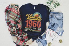 Vintage 1960 Limited edition SVG - 63rd Birthday SVG T-shirt Product Image 2