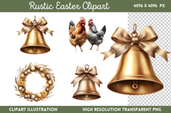 Rustic Easter Day Sublimation PNG Product Image 1