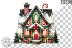 Christmas House Sublimation - Clipart PNG Design Product Image 1