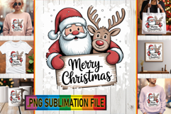 Elegant TSHIRT Designs PNG, Funny Santa Product Image 1