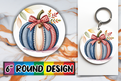 Enchanted Circle Keychain Magic, Pumpkin Watercolor Product Image 1