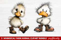 Whimsical Farm Animal Clipart | Cute Farm Animals PNG Set Product Image 1