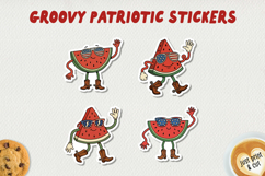 Groovy Patriotic Printable Stickers Bundle PNG. Product Image 15