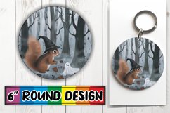 Halloween Boho Animal Round Design Fall PNG Keychain Product Image 1