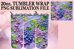 Vibrant Flower and Fruit Tumbler Wrap Product Image 1