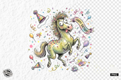 Whimsical Birthday Farm Animals PNG Clipart Product Image 1