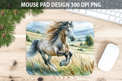 Watercolor Horse Mouse pad Sublimation - Animal PNG Design Product Image 1