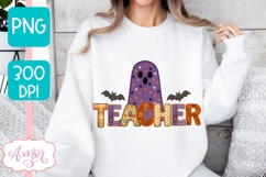 Halloween Teacher Sublimation design PNG| Fall shirt PNG Product Image 2