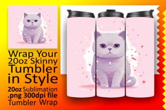 Colorful Cats on Tumblers: Sublimation Art Product Image 1