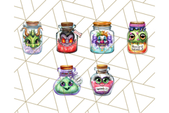 Halloween Monster Clipart PNG, Monsters in Jars, Spooky Png Product Image 8