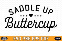 Saddle up Buttercup SVG Design | SVG Cut files Product Image 1