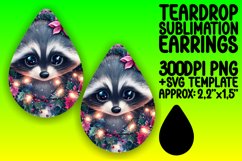 Creative Teardrop Earrings Sublimation Template , Christmas Product Image 1