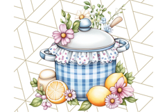 Mediterranean Cottagecore Kitchen PNG Clipart with Lemons Product Image 4