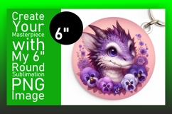 Elegant Round Design PNG Coaster , Dragon Product Image 1