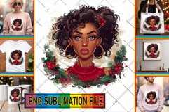 Sweet PNG Art for TSHIRTS, Xmas Girl Product Image 1