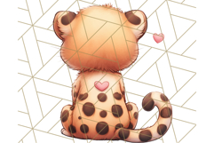 Cute Back View Sitting Animal Clipart PNG From Behind Product Image 4