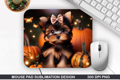 Halloween Dog Mouse Pad Sublimation, Halloween Mouse Pad PNG Product Image 1