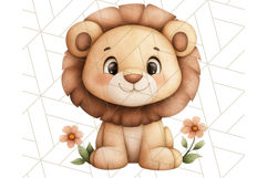Jungle Safari Animals PNG Cute Pastel Wild Animal Clipart Product Image 4