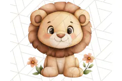Jungle Safari Animals PNG Cute Pastel Wild Animal Clipart Product Image 4