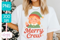 Cute Christmas PNG design, Merry Crew PNG sublimation Product Image 5