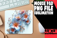 Playful Colorful Floral Mouse Pad: Sublimation Fun Product Image 1