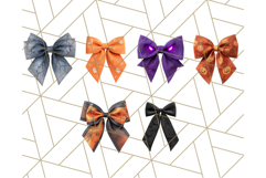 Halloween Bow Clipart, Bright Holiday Ribbon PNG Product Image 8