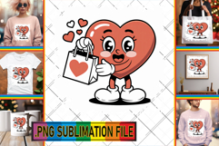 Fun TOTE BAG Ideas PNG, Valenines Heart Product Image 1