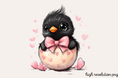 Pink Black Easter Clipart PNG Product Image 1