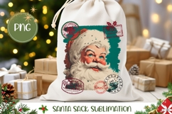 Vintage Christmas Santa Sack Template, Santa Gift Bag Product Image 1