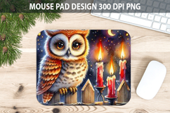 Watercolor Owl Mouse Pad Sublimation - Animal PNG Product Image 1