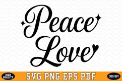 Peace Love SVG | Quotes | SVG Cut files Product Image 1