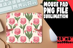 Flower Smile Pattern Earring Sublimation Art PNG Product Image 1