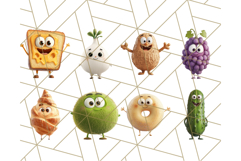 Cute Food PNG Clipart, 3D Kawaii Characters Product Image 3