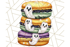 Ghost Café PNG Clipart, Cute Ghost Baristas Halloween Treats Product Image 4