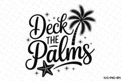 Deck the Palms Svg | Christmas Svg | Svg Cut Files Product Image 1
