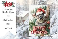 Cartoon Christmas Koala Garden Flag, Winter Garden Flag Product Image 1