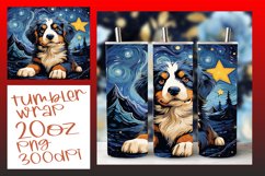Artistic Dog Tumbler Wrap - Vibrant 20oz Product Image 1