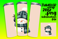 EYE-CATCHING 20oz Tumbler PNG , Snowman Product Image 1