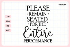 Funny Bathroom Sign Saying SVG | Please Remain Seated Product Image 3