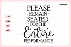 Funny Bathroom Sign Saying SVG | Please Remain Seated Product Image 3