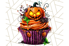 Halloween Cupcake PNG Clipart with Witch Hats and Ghosts Product Image 4