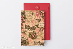 Horses Christmas Junk Journal Pages Product Image 5